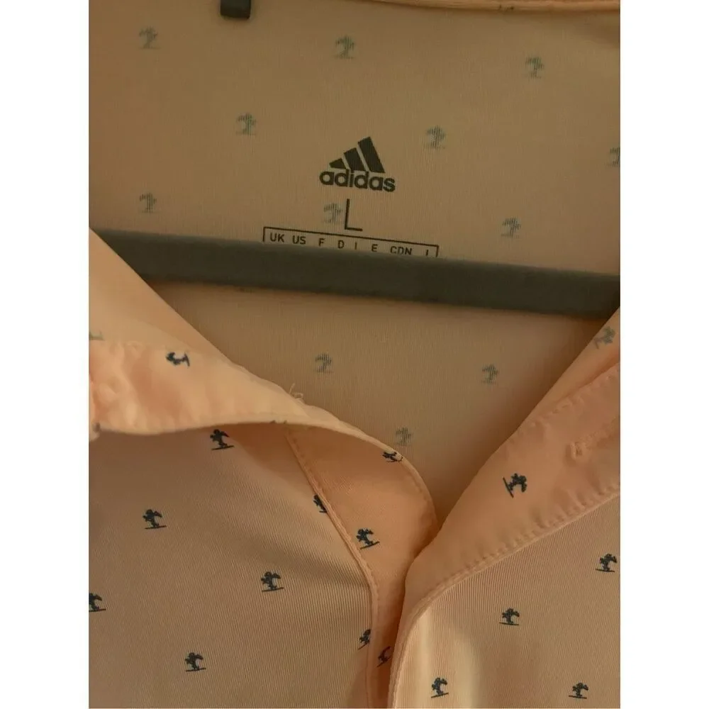 Men’s Adidas Primegreen Orange Golf Polo Size Large‎